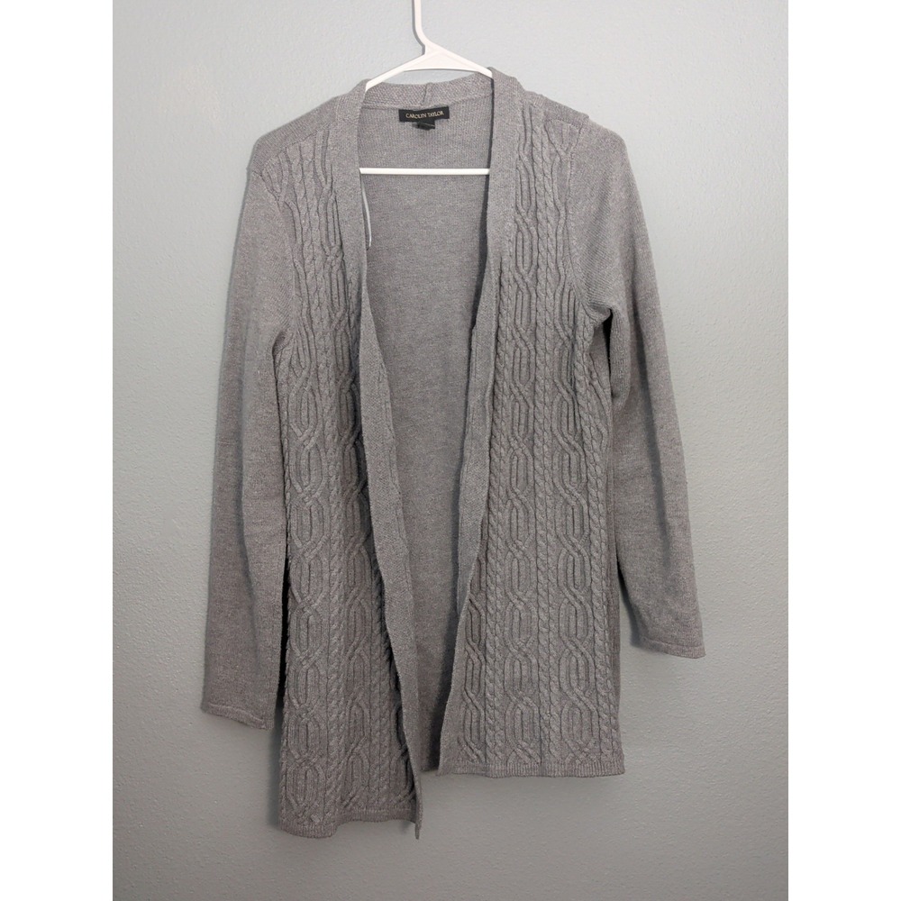 Carolyn Taylor Women's Grey Cardigan Size XL